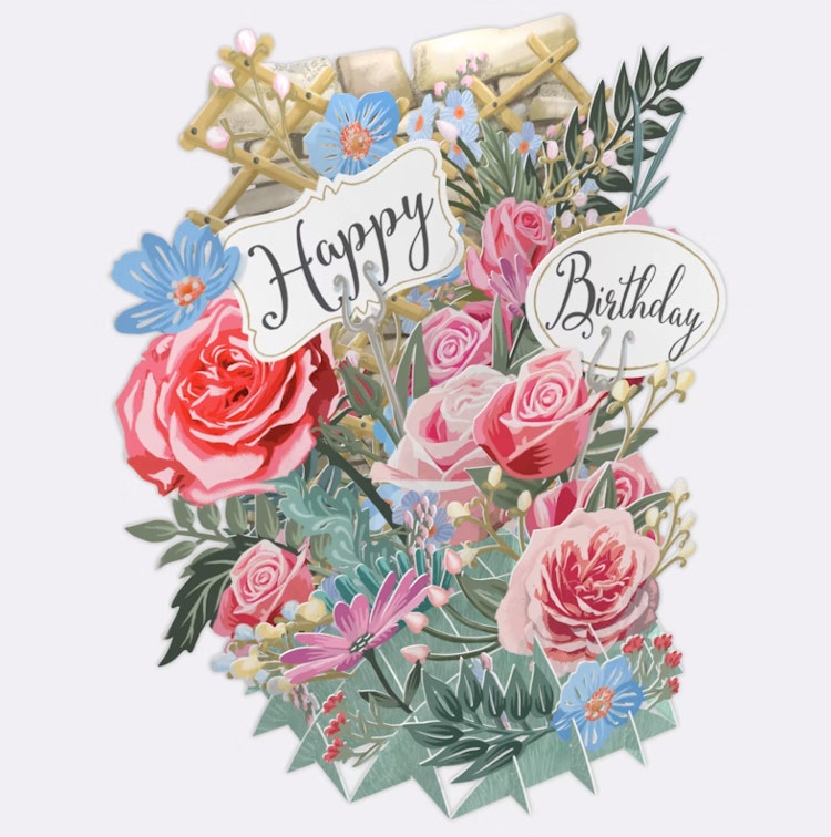 Happy Birthday (6 kort med kuvert)