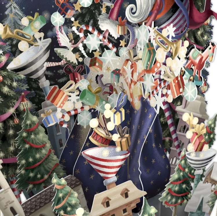 Julklappsutdelning (6 kort med kuvert)