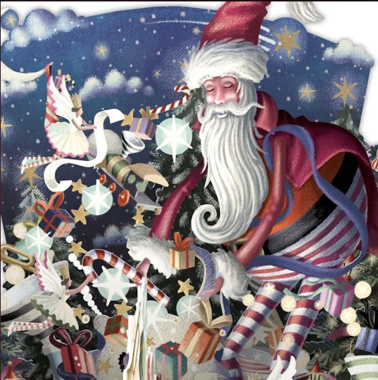Julklappsutdelning (6 kort med kuvert)