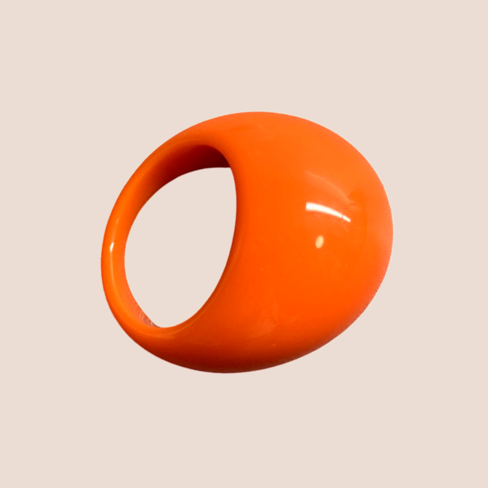 Stor orange chunky ring online hos bobc