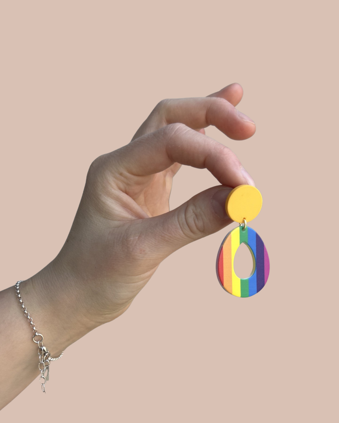 Pride örhängen | Färgglada örhängen online | BOB-C - BOB-C | Plastringar  online | Köp hartsring