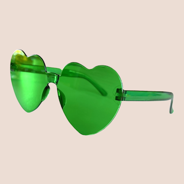 Hjärtformade brillorna #grön