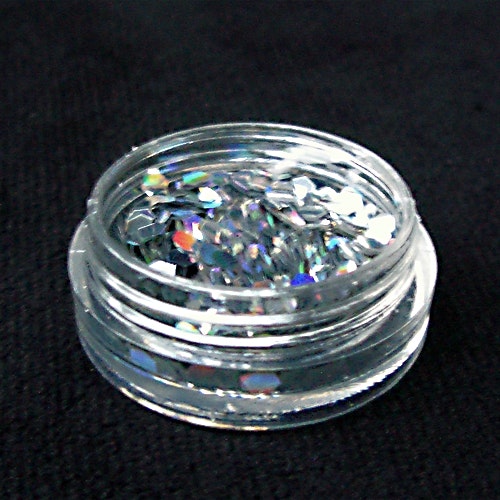 Glitter flakes 2mm, silver
