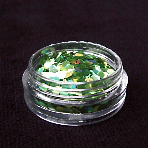 Glitter flakes 2mm, grön