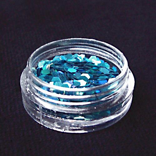 Glitter flakes 2mm, blå