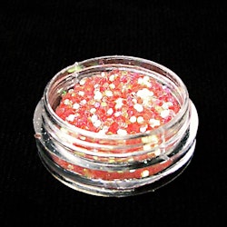 Glitter flakes 1mm, ljusröd