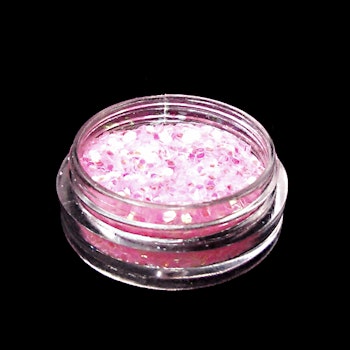 Glitter flakes 1mm, rosa