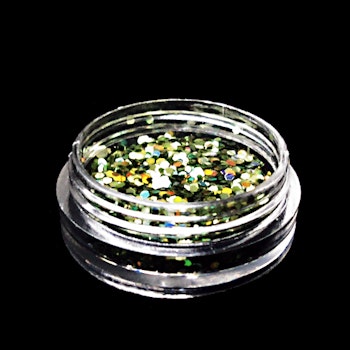 Glitter flakes 1mm, mossgrön
