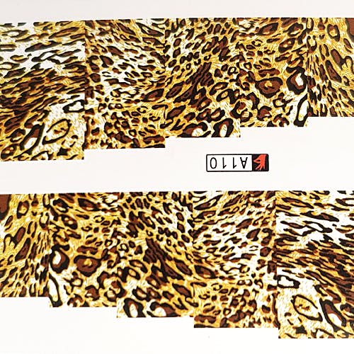 Nail tattoos full cover, A110 leopard