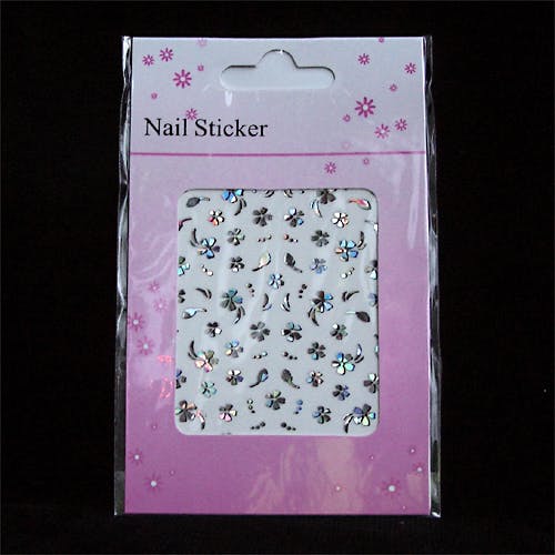 Nagelstickers silver, HS39