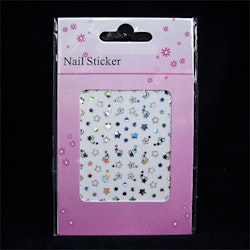 Nagelstickers silver, HS41