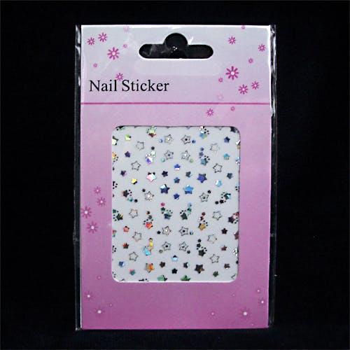 Nagelstickers silver, HS41