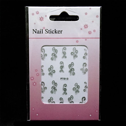 Nagelstickers silver, PT013