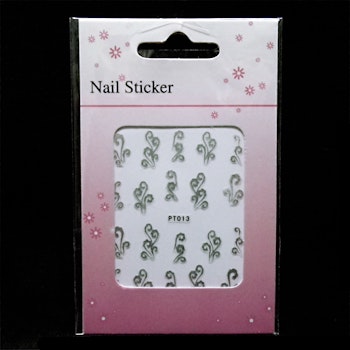 Nagelstickers silver, PT013