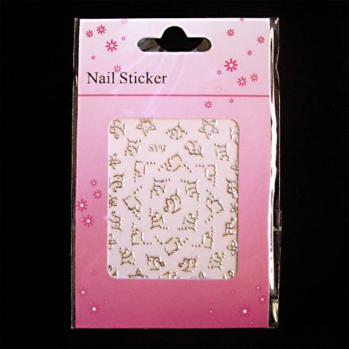 Nagelstickers silver, SV9