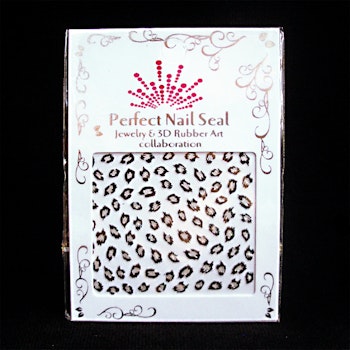 Nagelstickers blandade, BLE247 silver leopardmönster