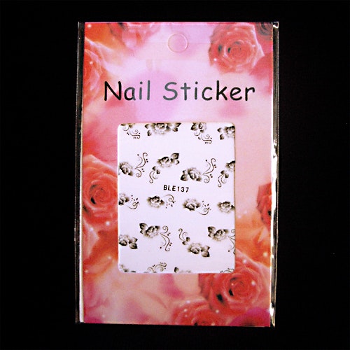 Nail tattoos svarta, BLE137