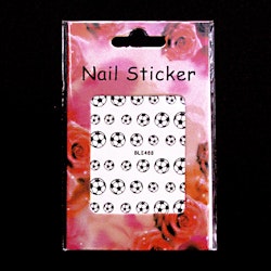 Nail tattoos blandade, BLE468 fotbollar