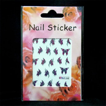 Nail tattoos blandade, BLE1396 fjärilar