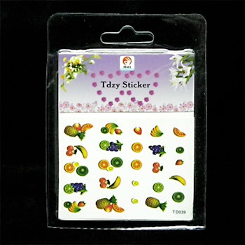 Nail tattoos blandade, TD039 frukt