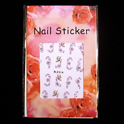 Nail tattoos blommor, BLE314