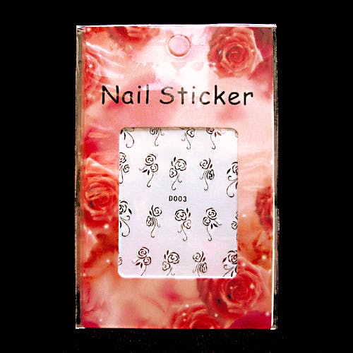 Nail tattoos blommor, D003
