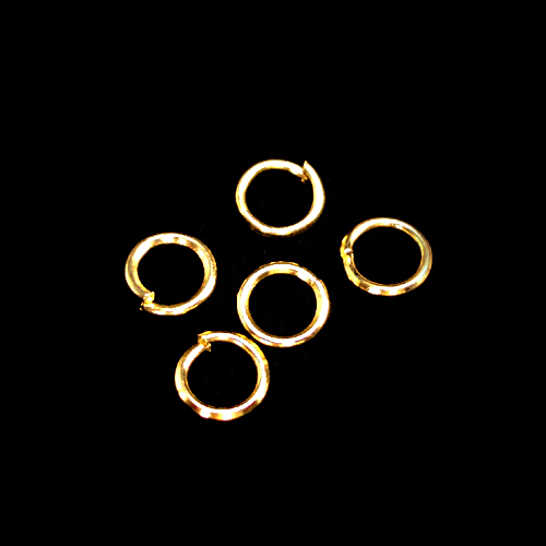Nagelringar guldfärgade 4mm, 5st