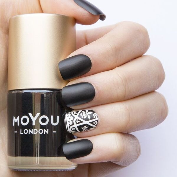 MoYou London Nail Art Stamping Polish 9 ml, Black Knight