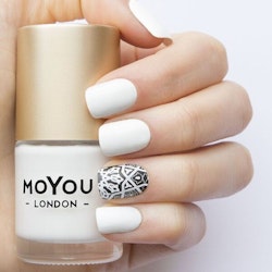 MoYou London Nail Art Stamping Polish 9 ml, White Knight