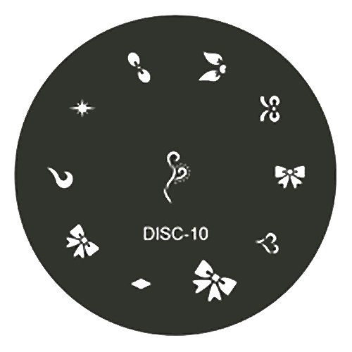 Stamping plate / motivbricka, DISC-10