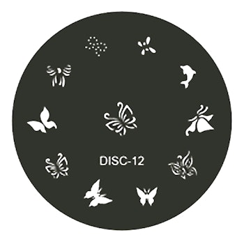 Stamping plate / motivbricka, DISC-12