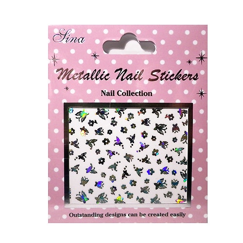 Nagelstickers silver, MNS60