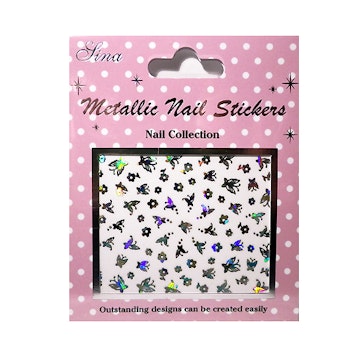Nagelstickers silver, MNS60