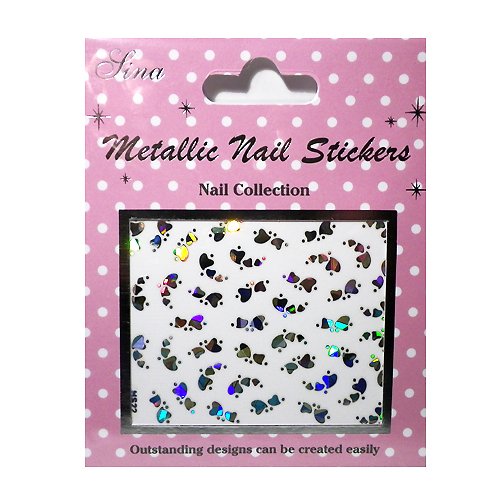 Nagelstickers silver, MNS54
