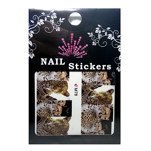 Nail tattoos full cover, M78 leoparder