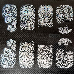 Nagelstickers silver holo, SN004