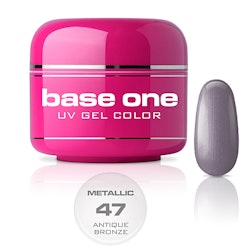 Base One Colour UV-gel 5g metallic, 47 Antique Bronze