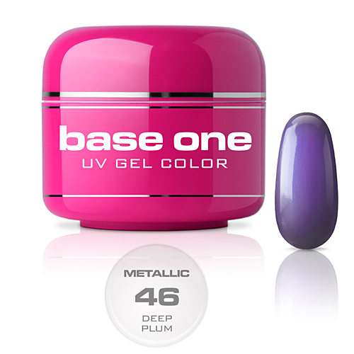 Base One Colour UV-Gel 5g metallic, 46 Deep Plum
