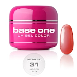 Base One Colour UV-Gel 5g metallic, 31 Kisses Red
