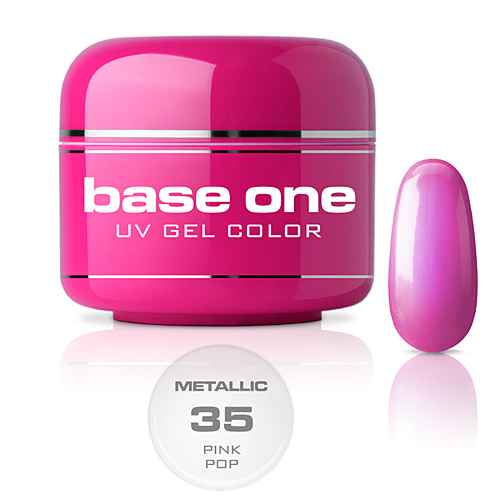 Base One Colour UV-Gel 5g metallic, 35 Pink Pop