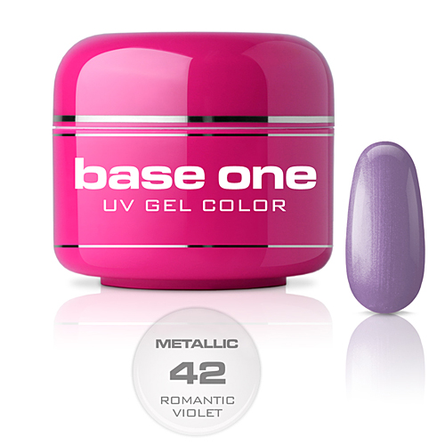 Base One Colour UV-Gel 5g metallic, 42 Romantic Violet