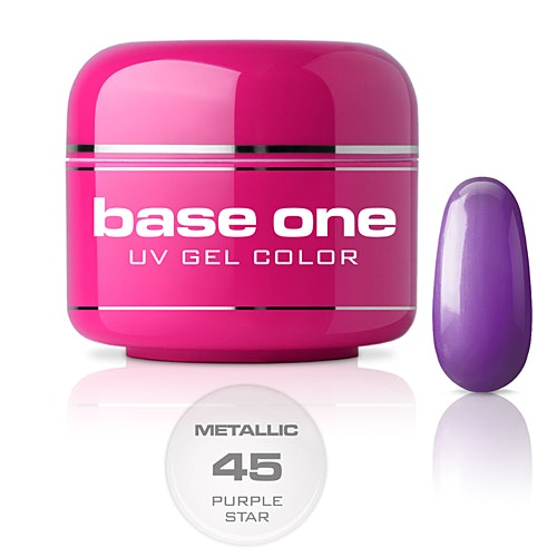 Base One Colour UV-Gel 5g metallic, 45 Purple Star