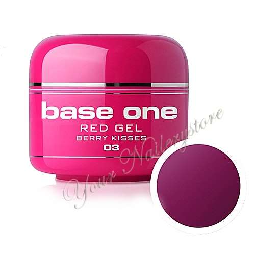 Bild på rött uv-gel, färgen Berry Kisses