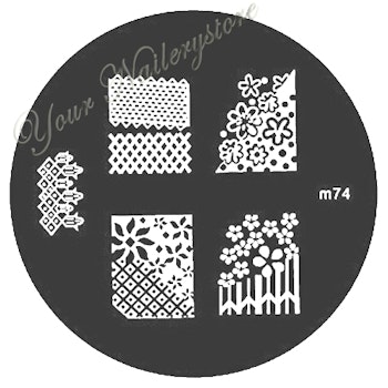 Stamping plate / motivbricka, M74 rund