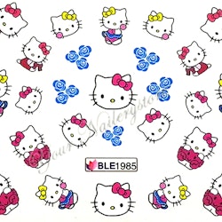 Nail tattoos blandade, BLE1985 Hello Kitty