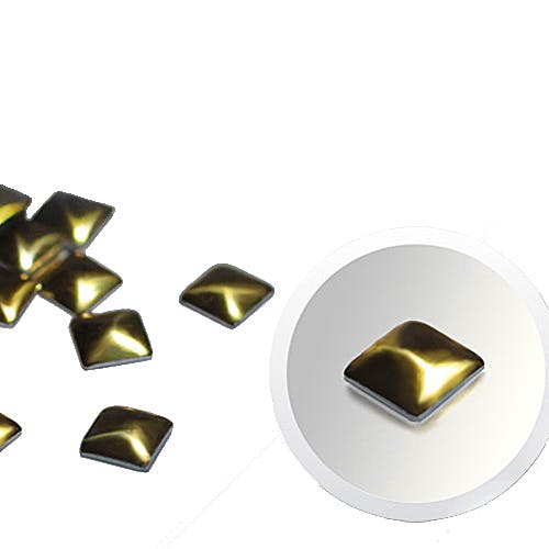 Metalldekorationer nailart kvadrater 5mm, guld