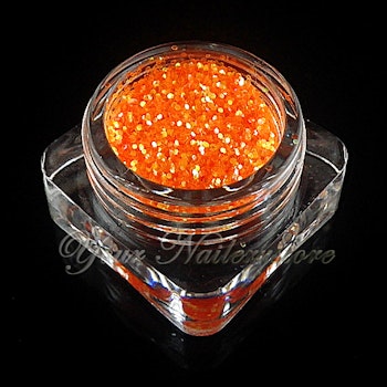 Glitter flakes neon 1mm, orange