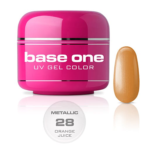 Base One Colour UV-Gel 5g metallic, 28 Orange Juice