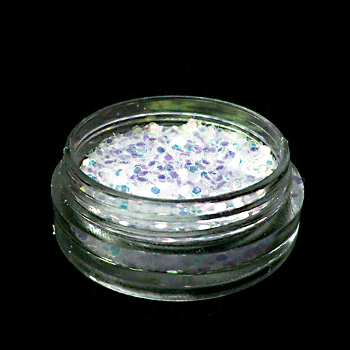 Glitter flakes 1mm, vit