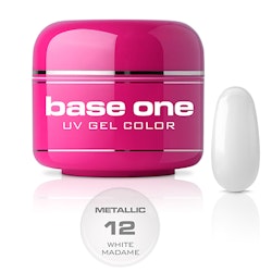 Base One Colour UV-Gel 5g metallic, 12 White Madame